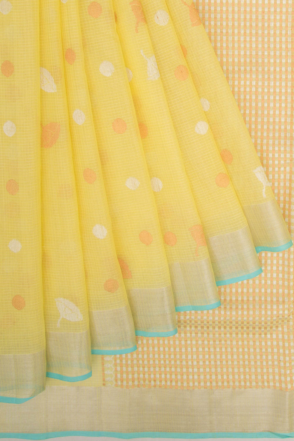 Kota Silk Butta Yellow Saree