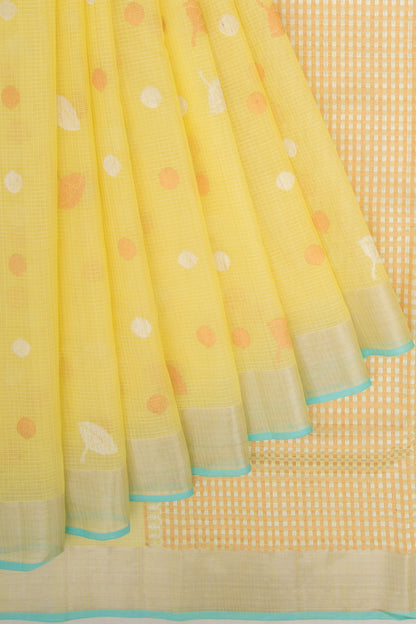 Kota Silk Butta Yellow Saree