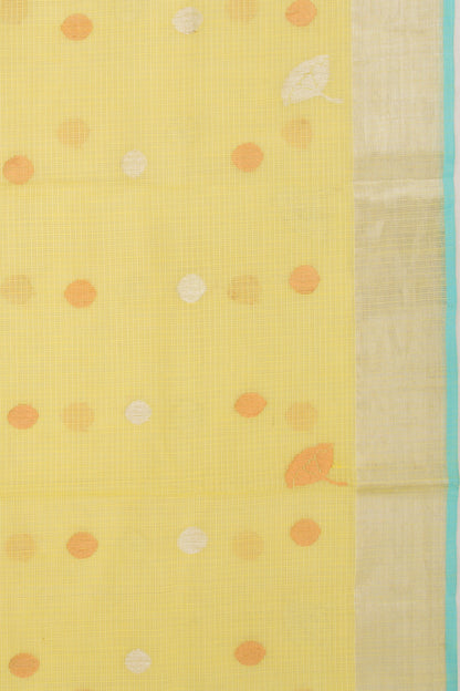 Kota Silk Butta Yellow Saree