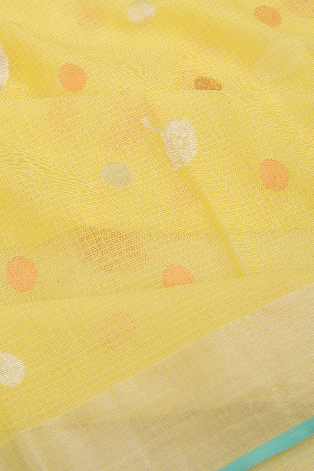 Kota Silk Butta Yellow Saree
