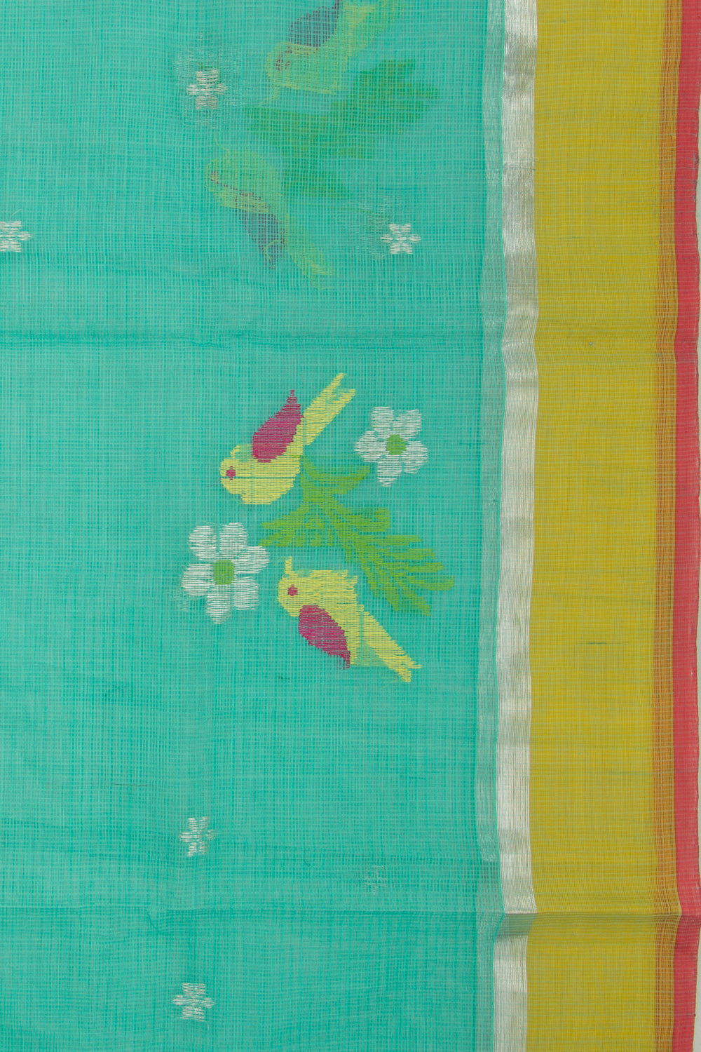 Kota Silk Butta Sea Green Saree