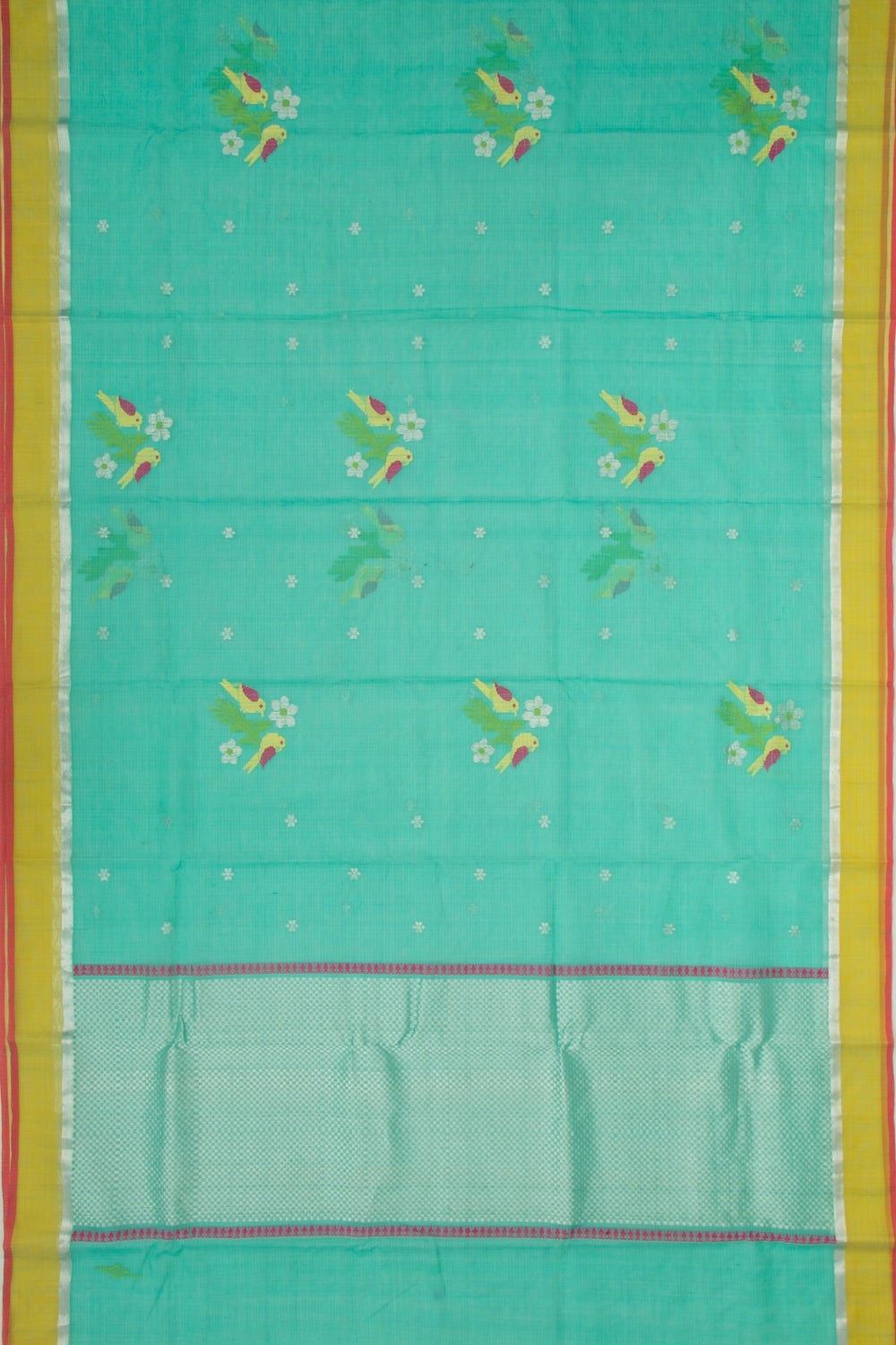 Kota Silk Butta Sea Green Saree