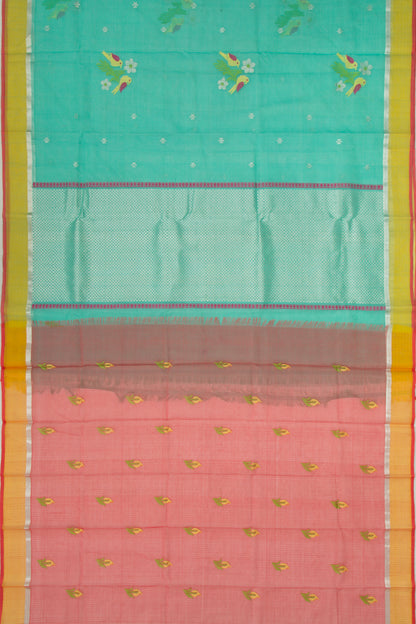 Kota Silk Butta Sea Green Saree