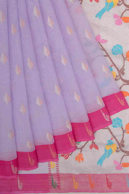 Kota Silk Butta Lavender Saree