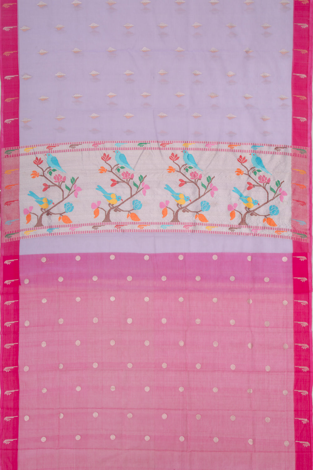 Kota Silk Butta Lavender Saree