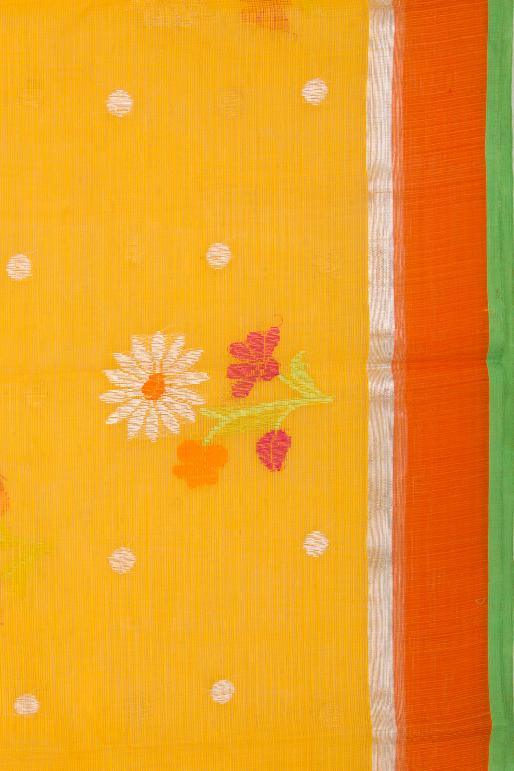 Kota Silk Butta Yellow Saree