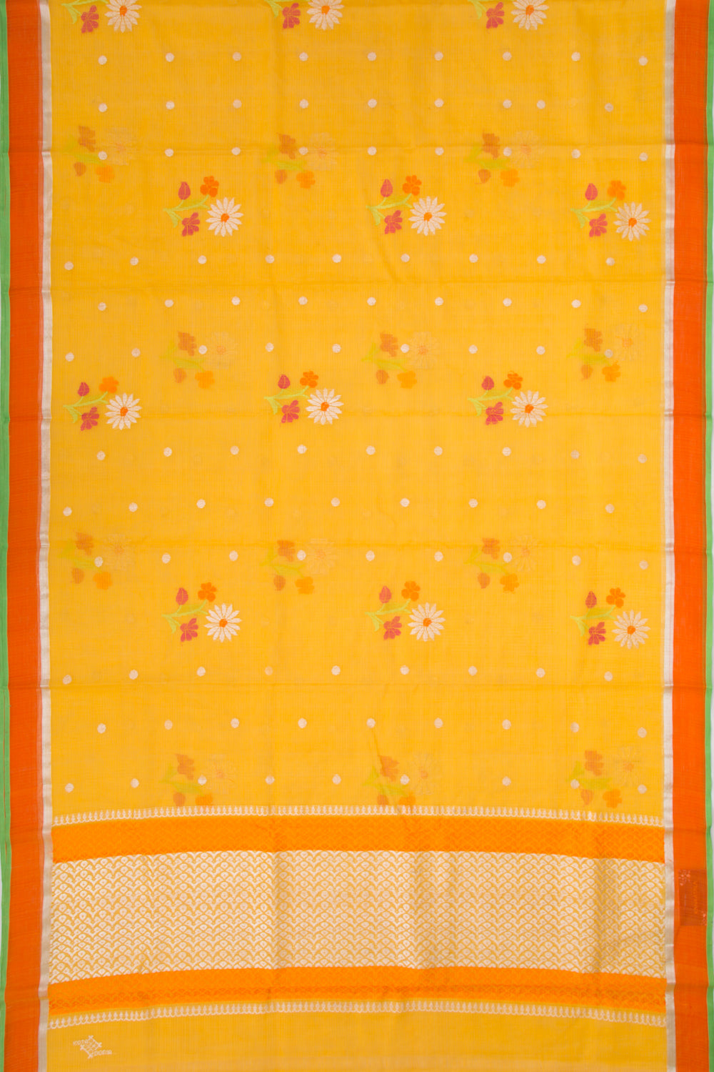 Kota Silk Butta Yellow Saree