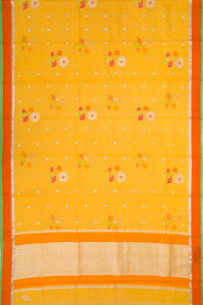 Kota Silk Butta Yellow Saree