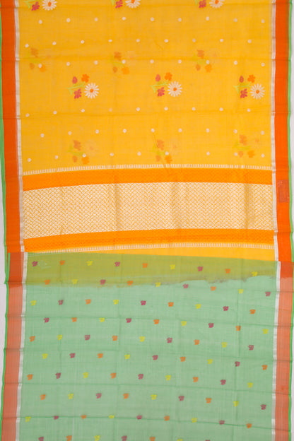 Kota Silk Butta Yellow Saree