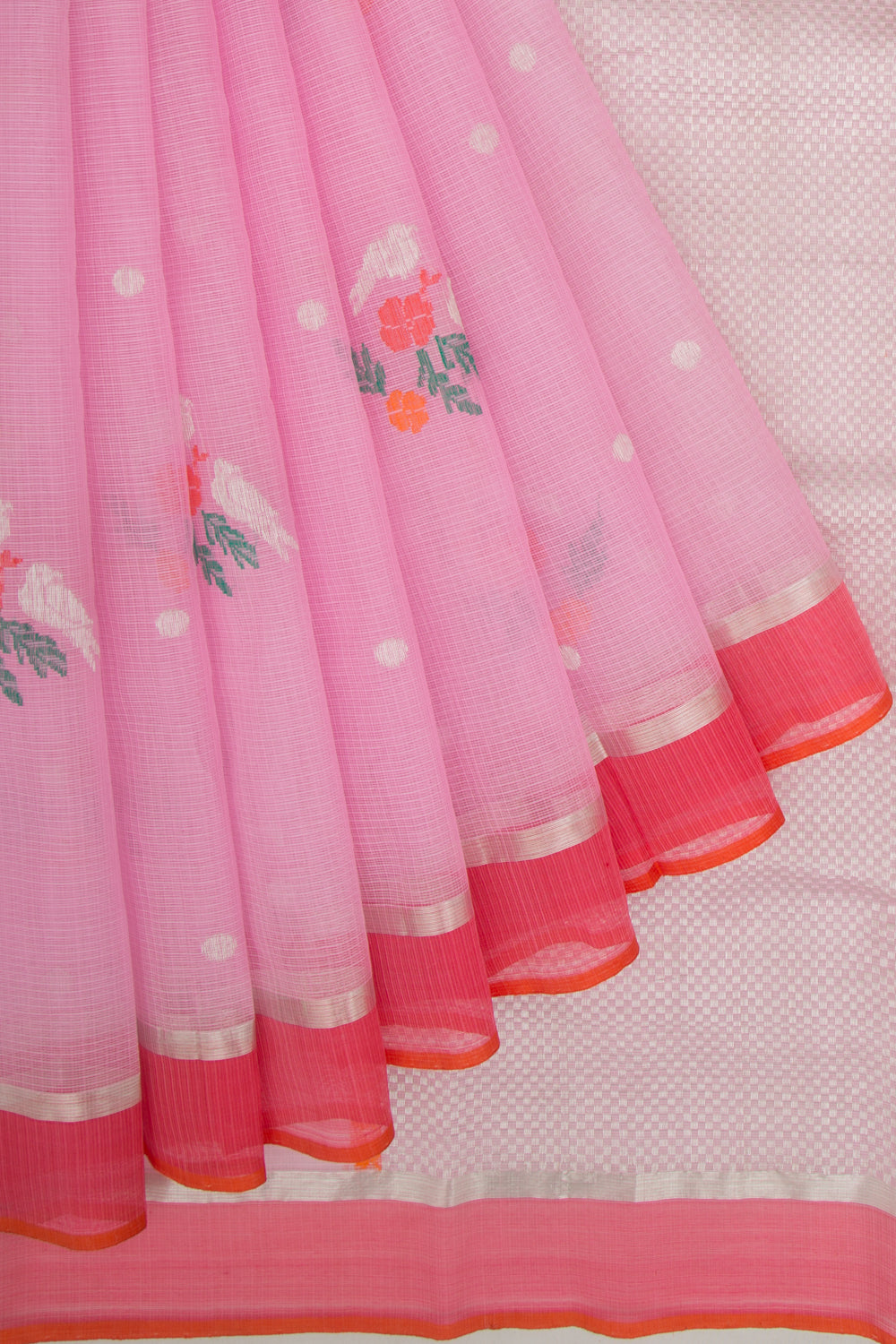 Kota Silk Butta Pink Saree