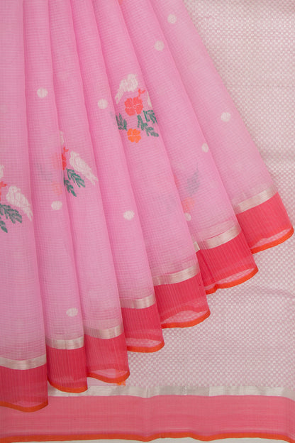 Kota Silk Butta Pink Saree