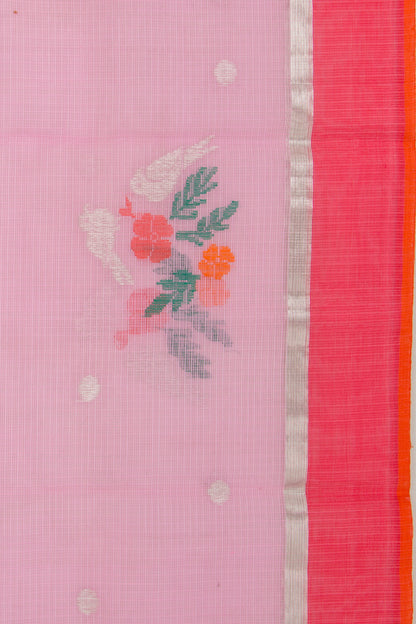 Kota Silk Butta Pink Saree