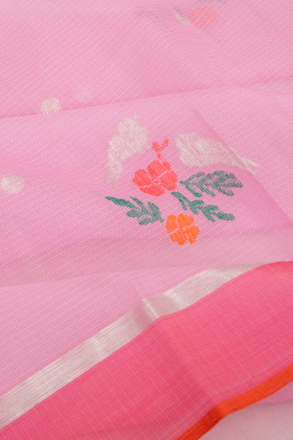 Kota Silk Butta Pink Saree