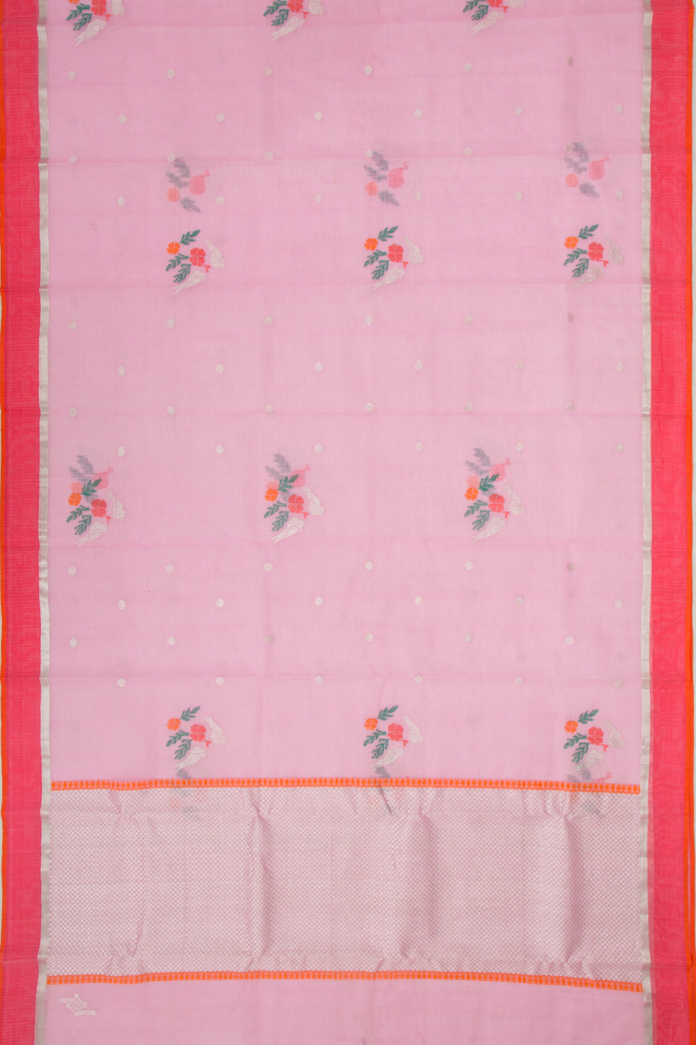 Kota Silk Butta Pink Saree