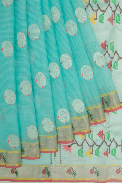 Kota Silk Butta Sky Blue Saree
