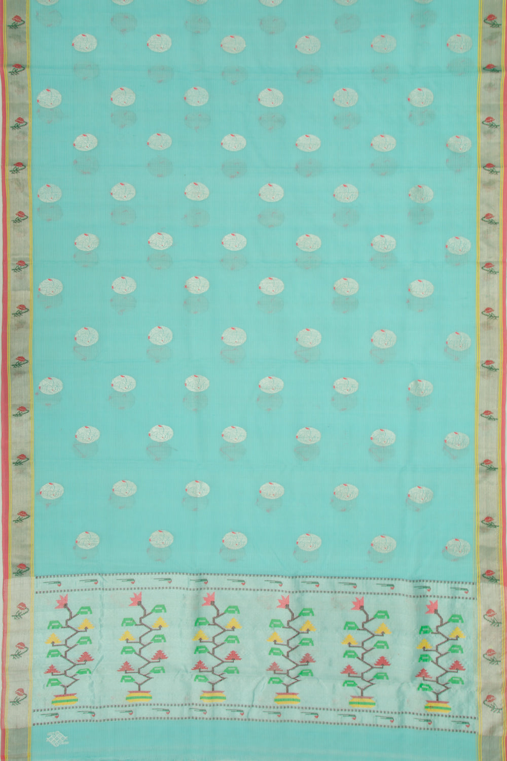 Kota Silk Butta Sky Blue Saree