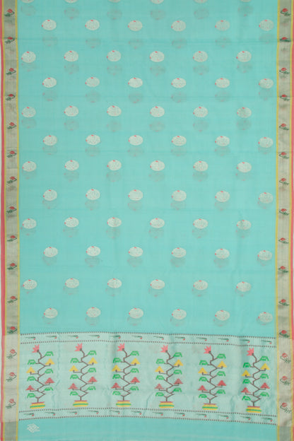 Kota Silk Butta Sky Blue Saree