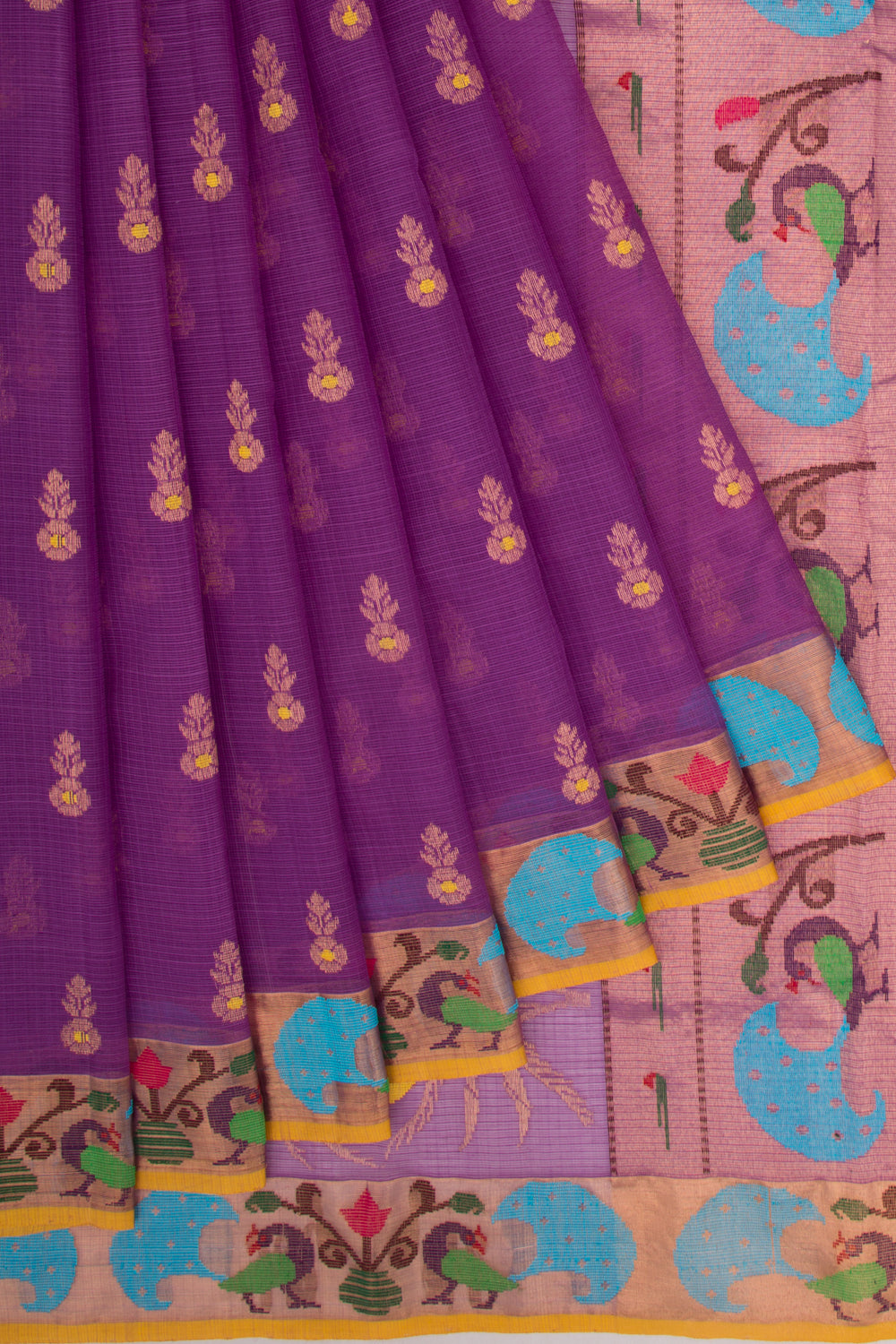 Kota Silk Butta Purple Saree