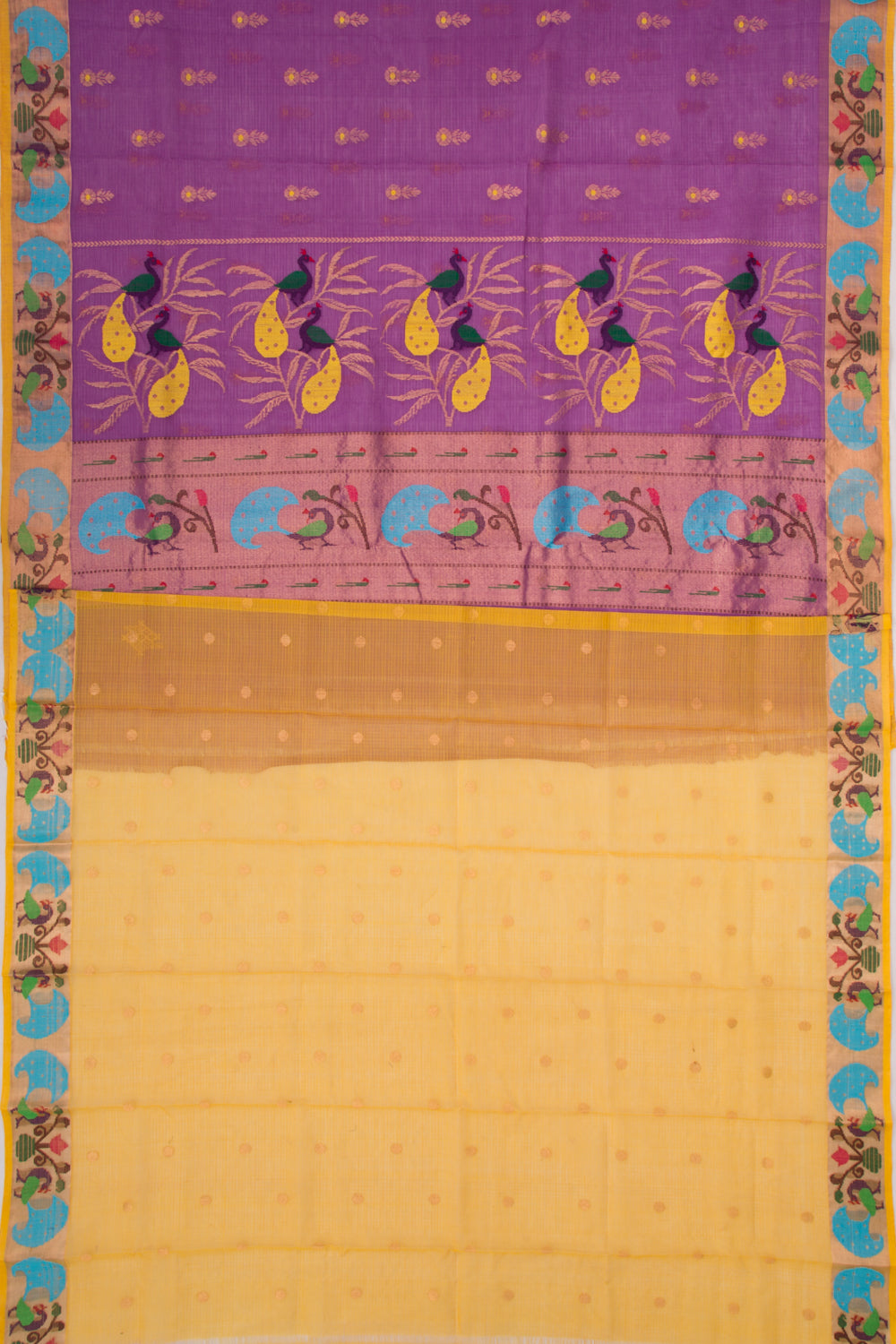 Kota Silk Butta Purple Saree