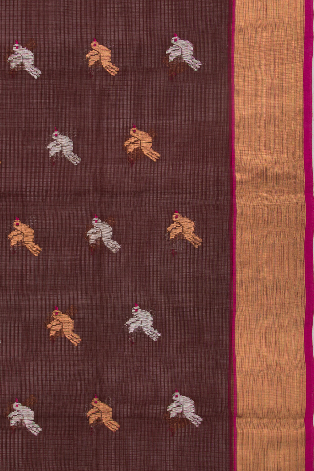Kota Silk Butta Brown Saree