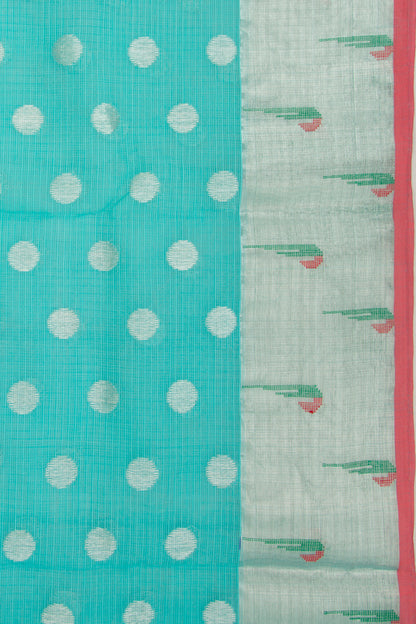 Kota Silk Butta Sky Blue Saree