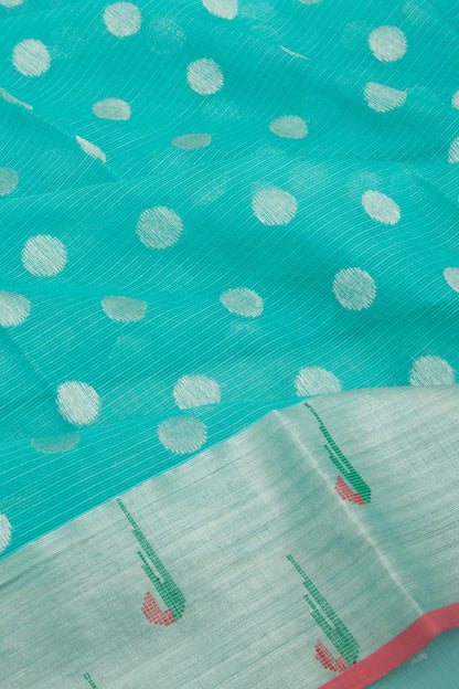 Kota Silk Butta Sky Blue Saree