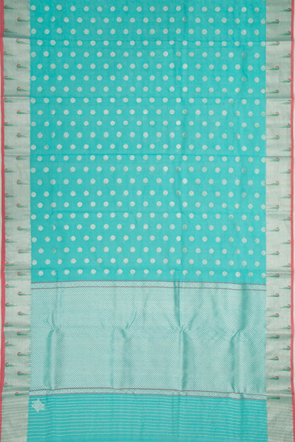 Kota Silk Butta Sky Blue Saree