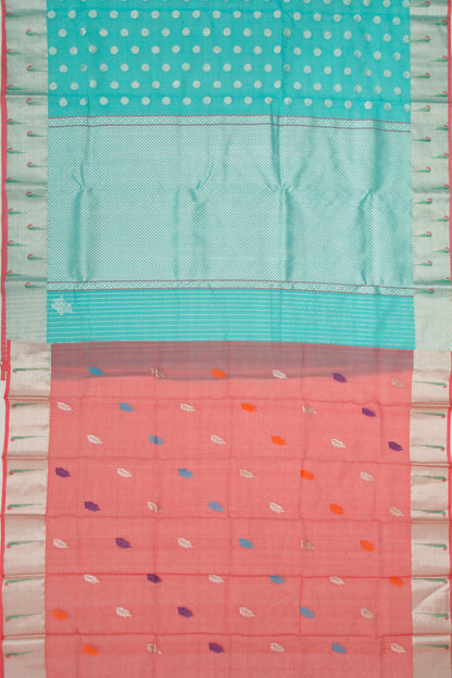 Kota Silk Butta Sky Blue Saree