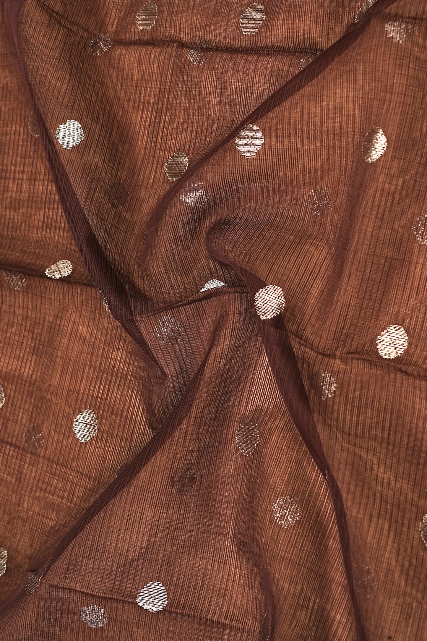 Kota Silk Butta Brown Saree
