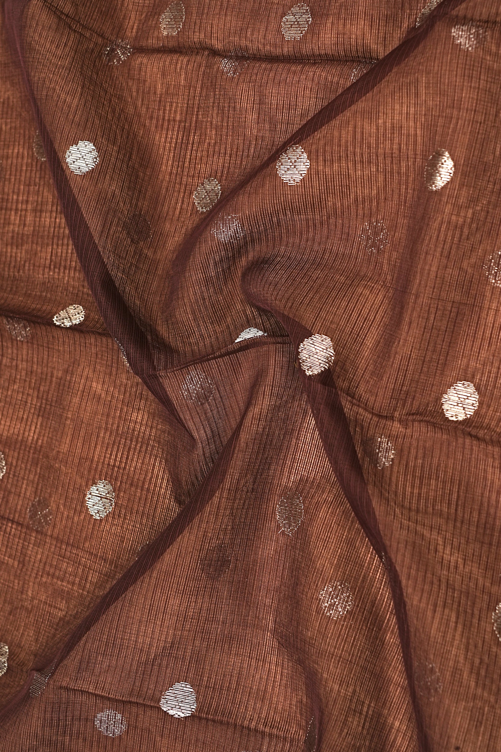 Kota Silk Butta Brown Saree