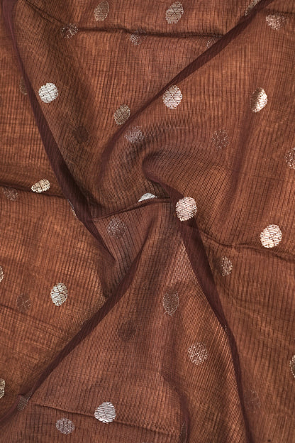 Kota Silk Butta Brown Saree