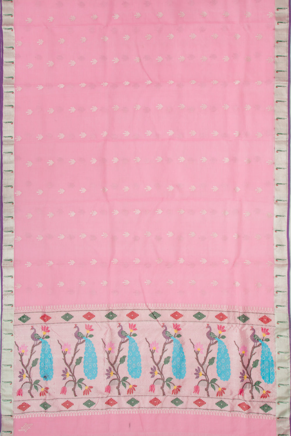 Kota Silk Butta Pink Saree