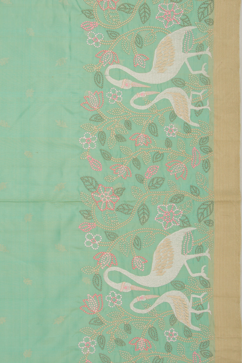 Soft Silk Butta Green Saree