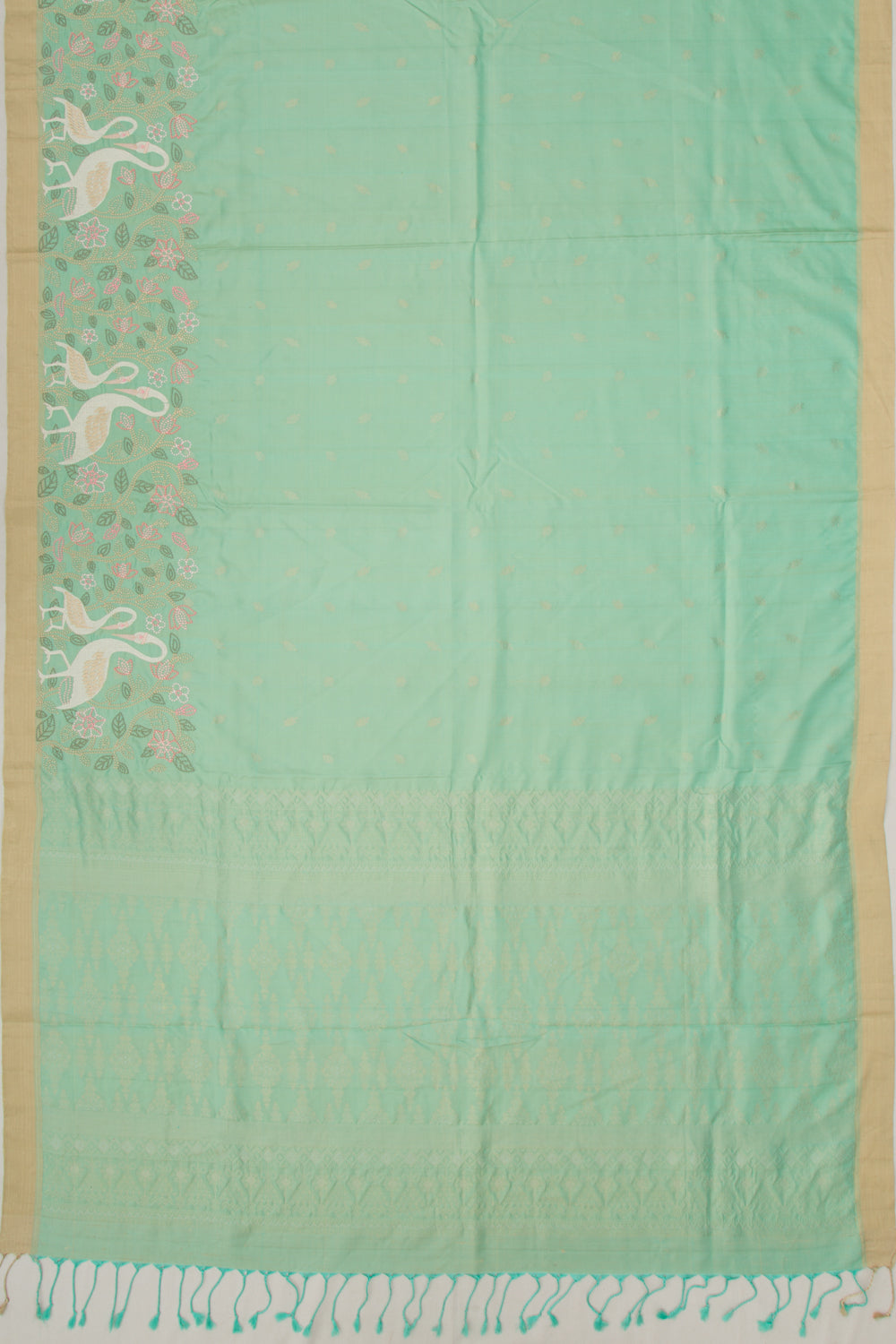 Soft Silk Butta Green Saree