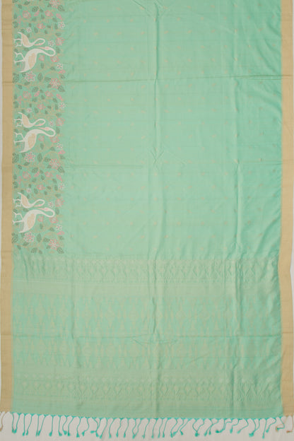 Soft Silk Butta Green Saree