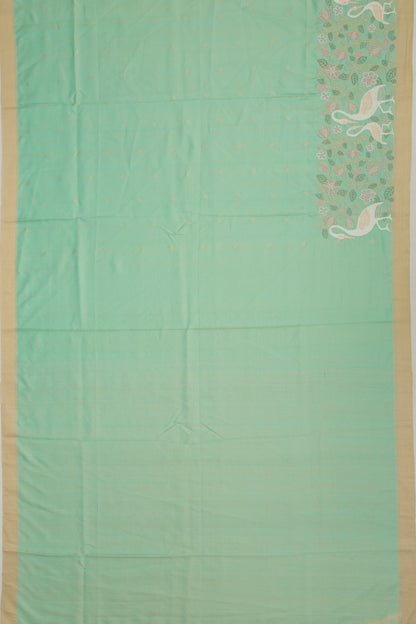 Soft Silk Butta Green Saree