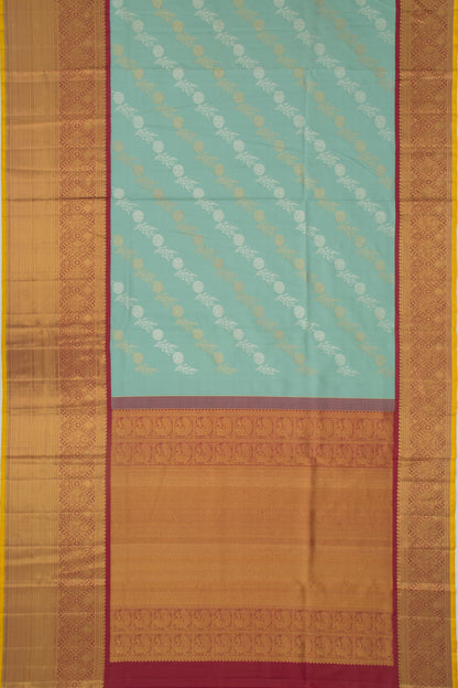 Kanchipuram Silk Jaal Blue Saree