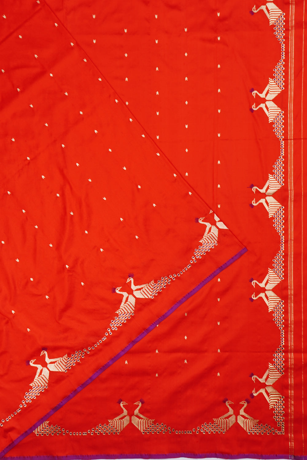 Banarasi Silk Butta Red Saree 1212631141