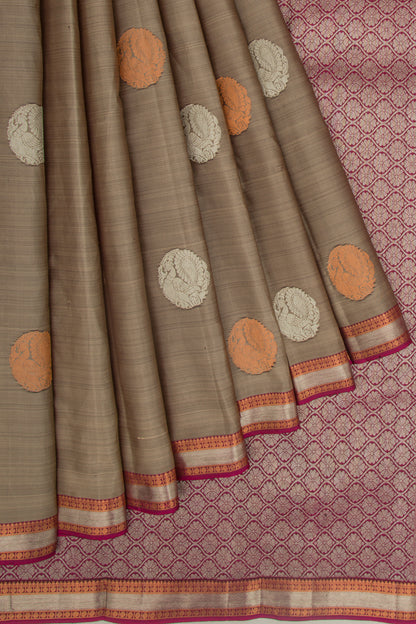 Taranga Kanchi Silk Butta Grey Saree