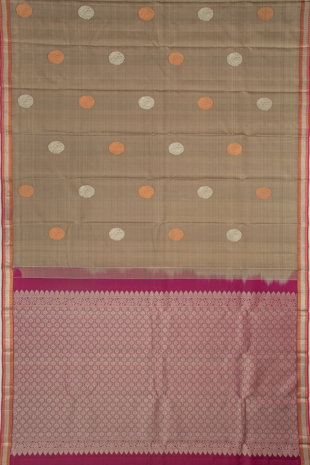 Taranga Kanchi Silk Butta Grey Saree