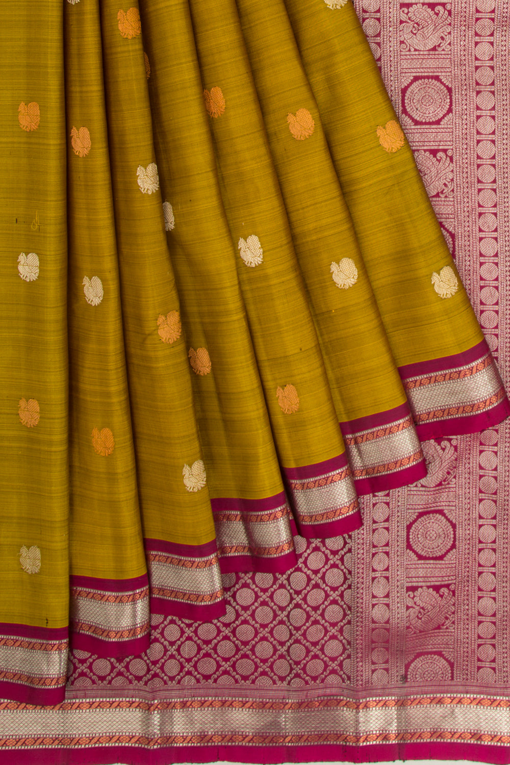 Taranga Kanchi Silk Butta Green Saree