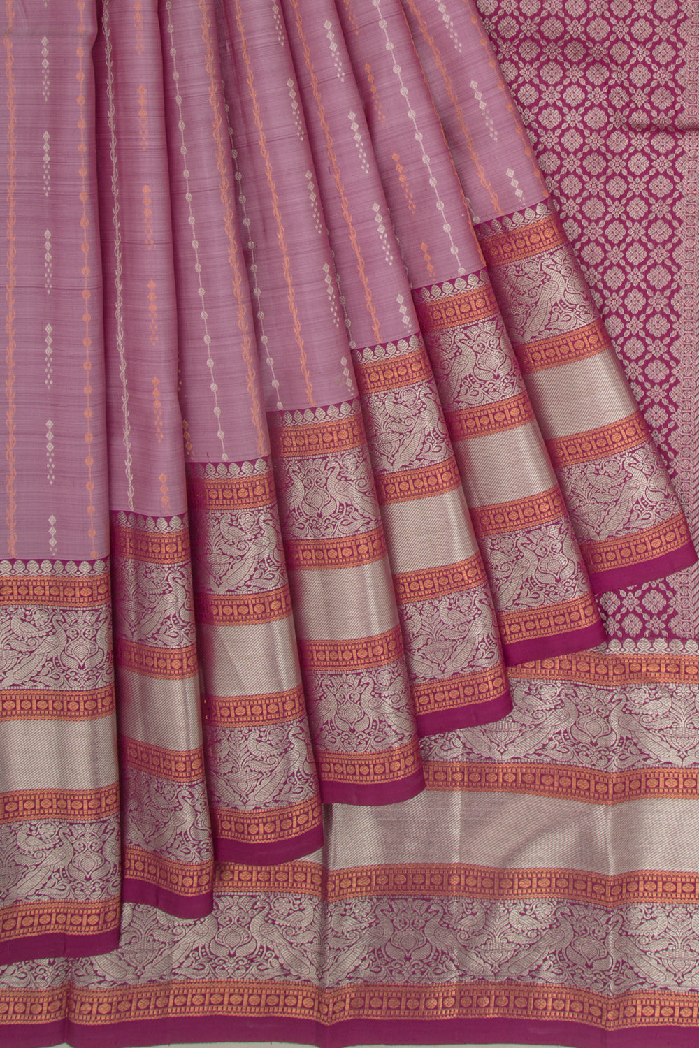Taranga Kanchi Silk Brocade Lilac Saree