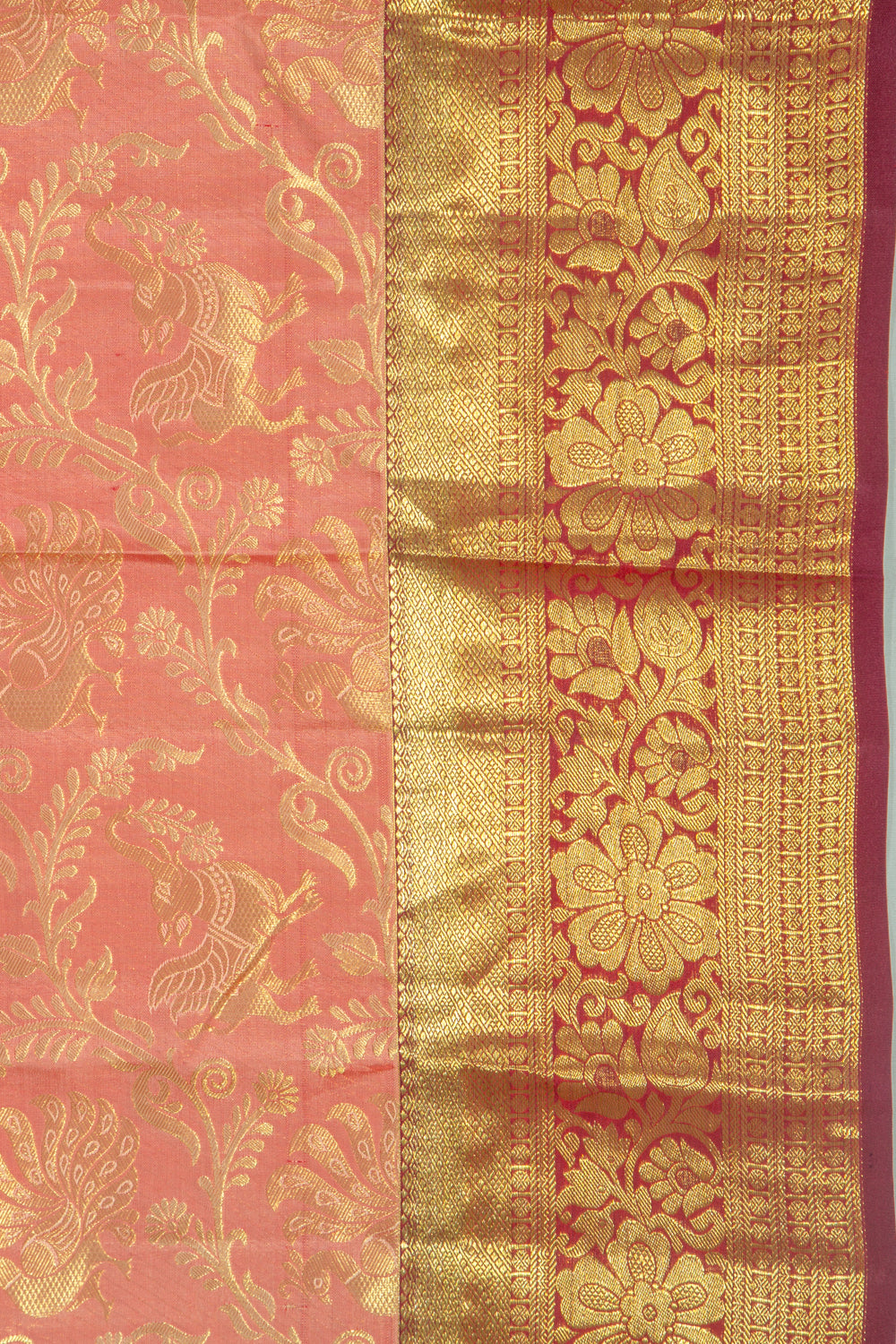 Taranga Kanchi Silk Jaal Pink Saree
