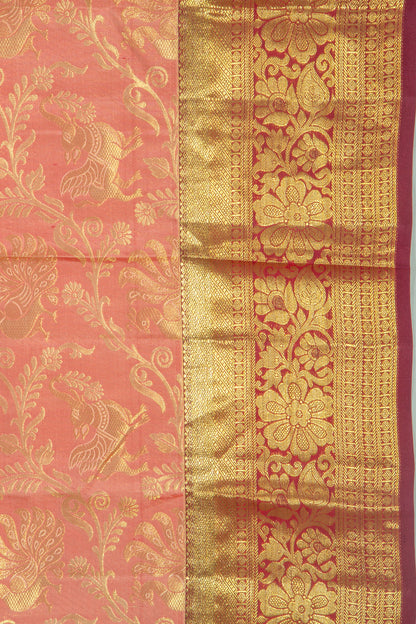 Taranga Kanchi Silk Jaal Pink Saree