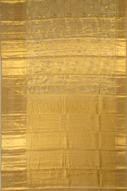 Taranga Kanchi Silk Tissue Jaal Gold Saree