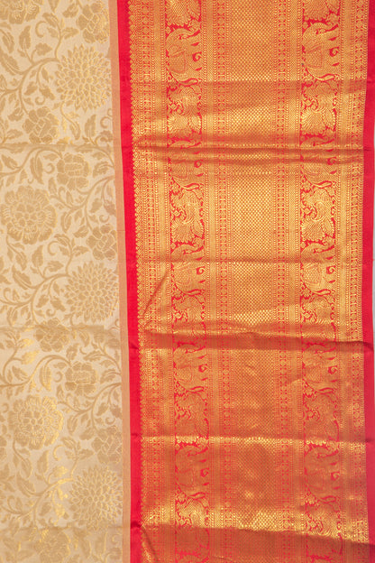Taranga Kanchi Silk Jaal Pastel Orange Saree