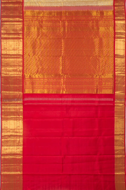 Taranga Kanchi Silk Jaal Pastel Orange Saree