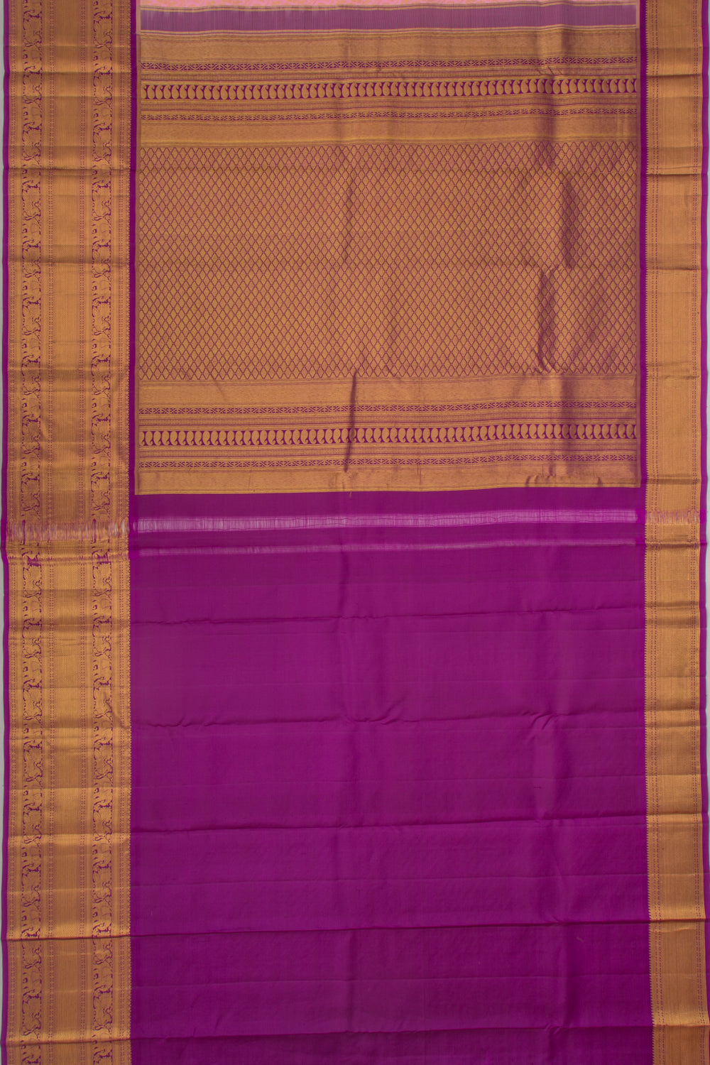 Kanchipuram Silk Brocade Baby Pink Saree