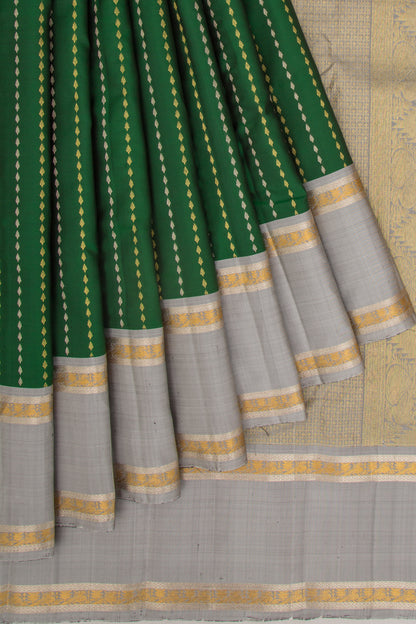 Taranga Kanchi Silk Brocade Green Saree