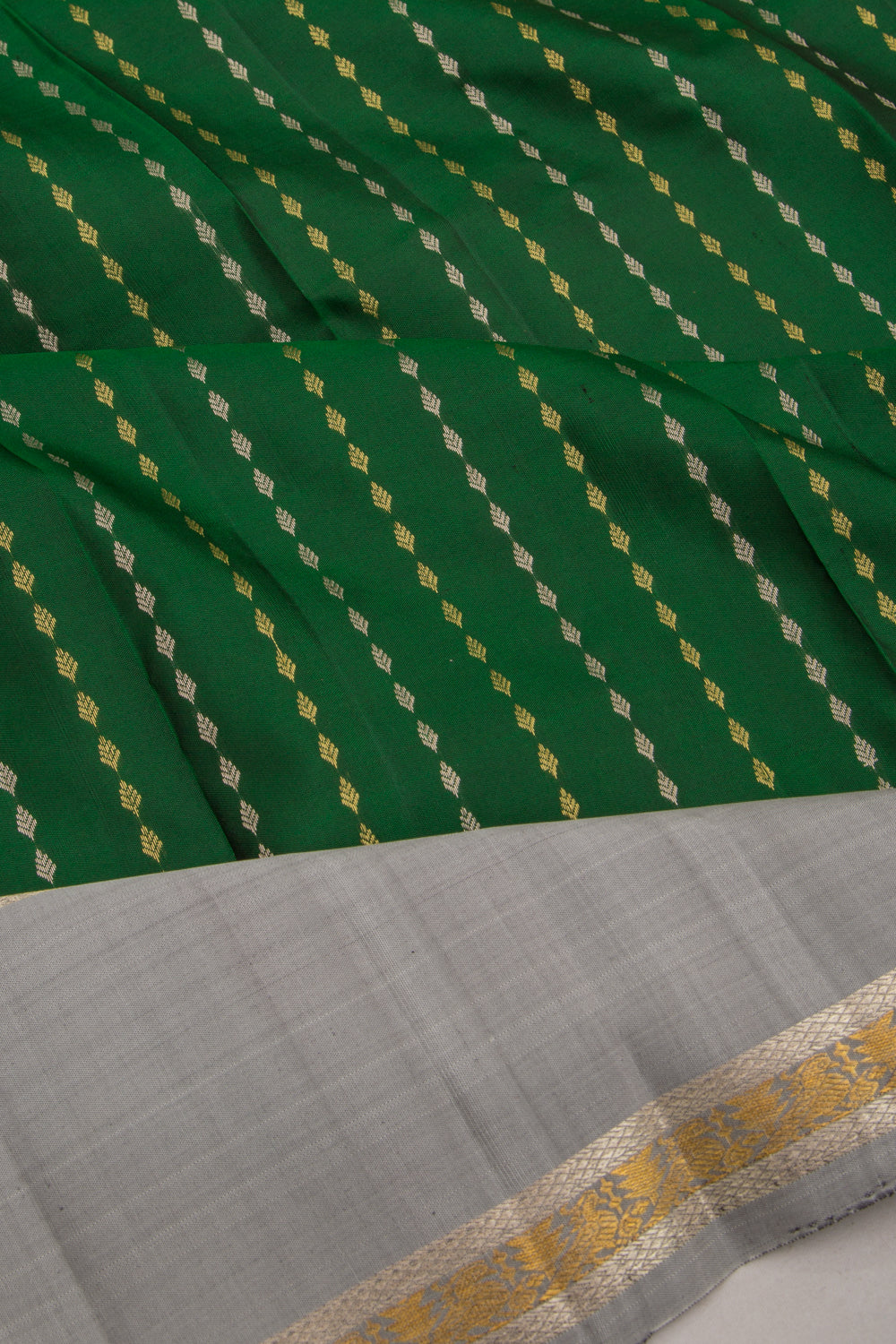 Taranga Kanchi Silk Brocade Green Saree